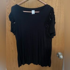 Time and tru black tee